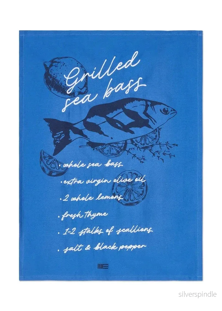 Lexington Grilled Sea Bass Org Cot Kitchen Towel - Bild 2
