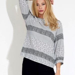 MALENA BLUS – Wht pattern MALENA BLUS – Wht pattern