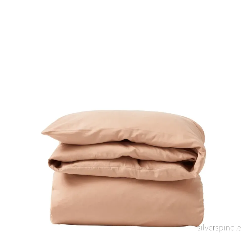 Lexington Tvättad Bomullssatin Beige - Påslakanset - Bild 3