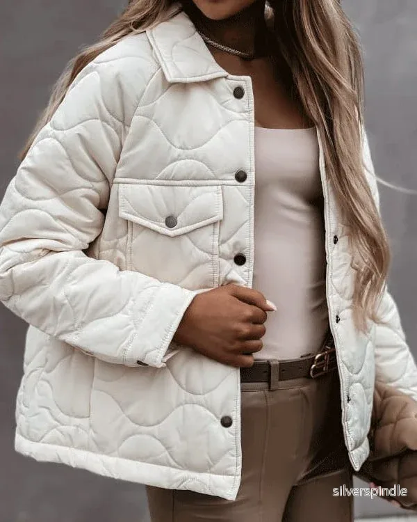 Sofia | Elegant Lång Vinterjacka Dam med Knappdetaljer - Bild 3