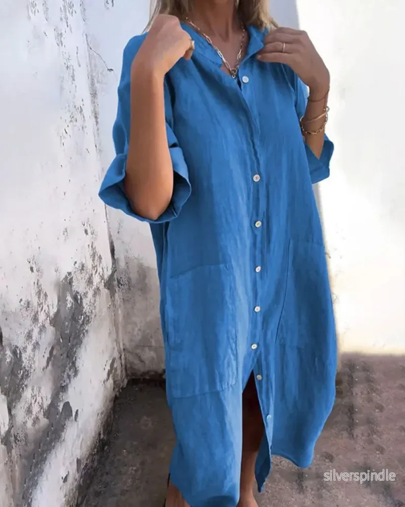 Sophie | Avslappnad Boho Skjortklänning Dam - Bild 3