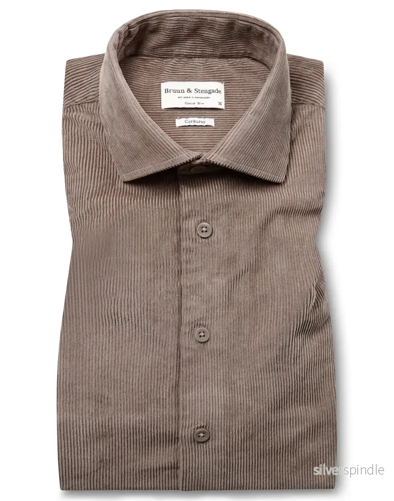 BS Nicklaus Casual Slim Fit Skjorta - Mud