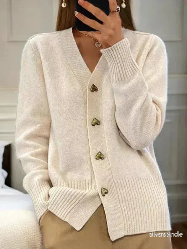 Emma | Bekväm Garnstickad Höstcardigan