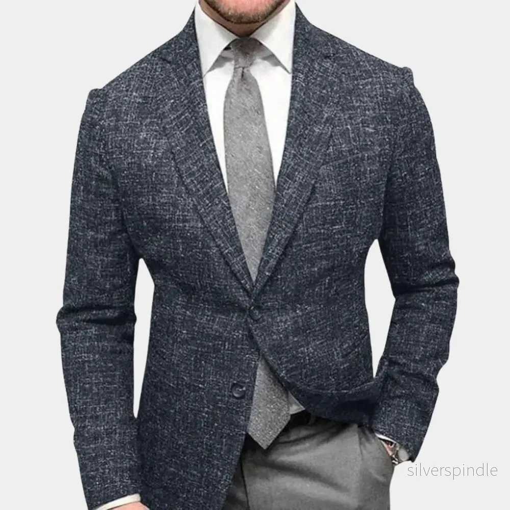 Elegant Linnekavaj | Slim Fit Jacka med Andningsbart Material | Mångsidig Stil för Affär och Formella Evenemang