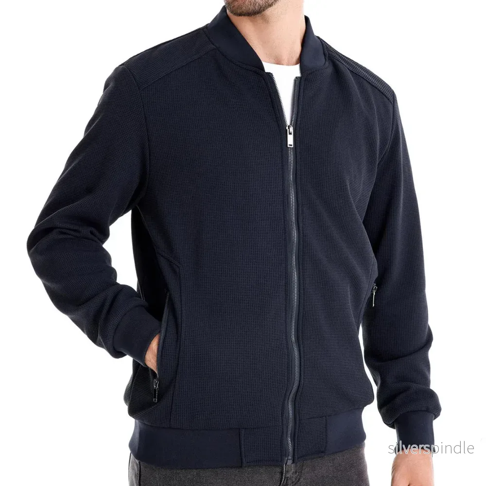 Minimalistisk Bomberjacka för Män med Ståkrage och Dragkedja | Slitstark och Värmande Design för Casual Stil - Bild 2