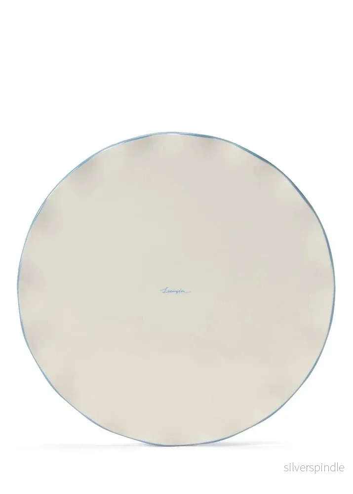Lexington Stoneware Wavy Cake Stand BL/WH - Bild 2