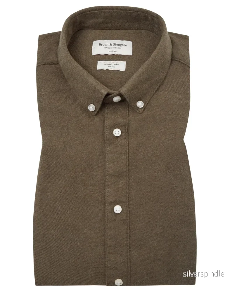 BS Jobe Casual Slim Fit Skjorta - Grön
