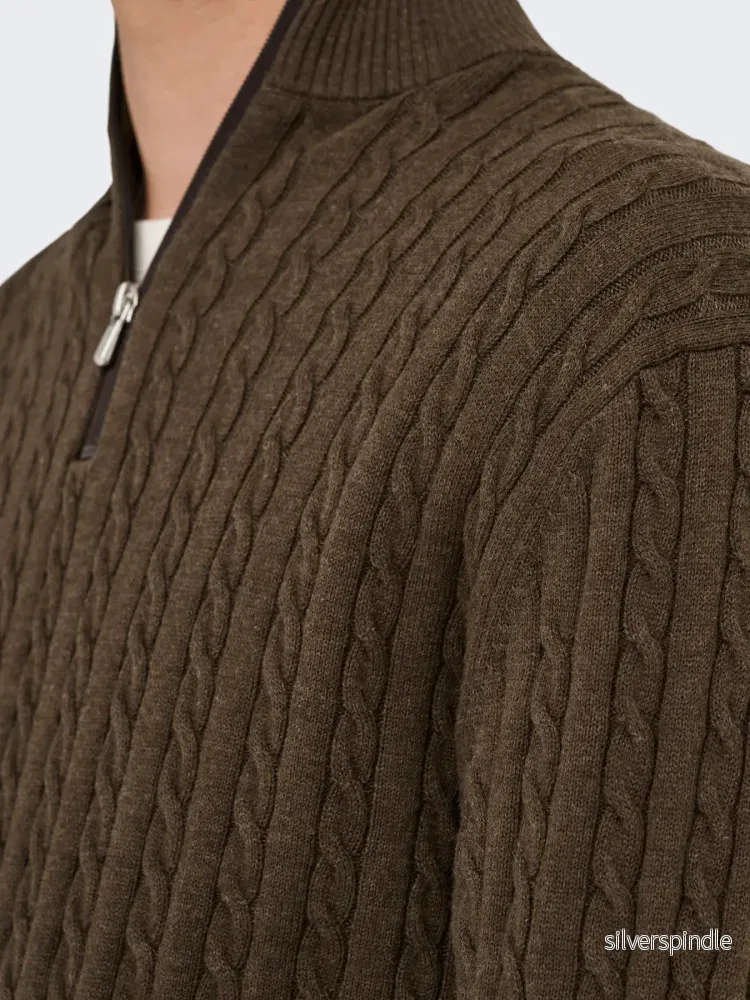LOUI HALFZIP CABEL COFFEE BEAN - Bild 2