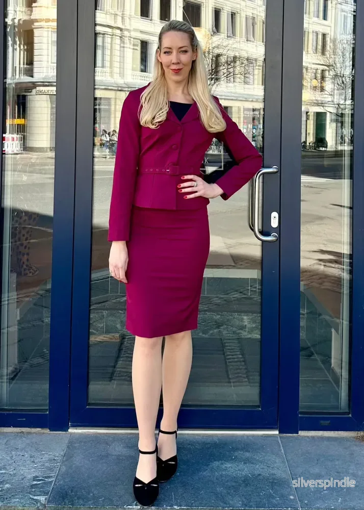 Siri figursydd blazer - magenta - Bild 3