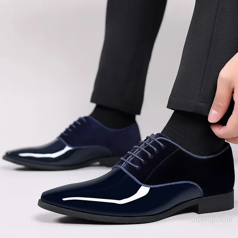 Elegant Oxfordskor för Män med Glänsande Patentfinish | Perfekta för Formella Tillfällen - Bild 2