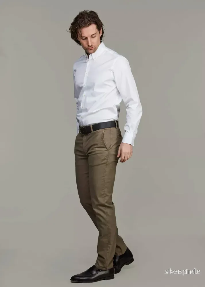 Hansen & Jacob CLASSIC CHINO AERODYN STRETCH GREEN - Bild 3