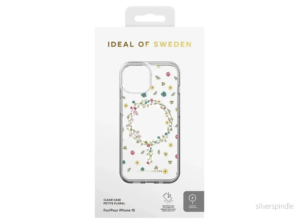 iDeal Mobilfodral iPhone 16e/15/14/13 Magsafe - Transparent Floral - Bild 2