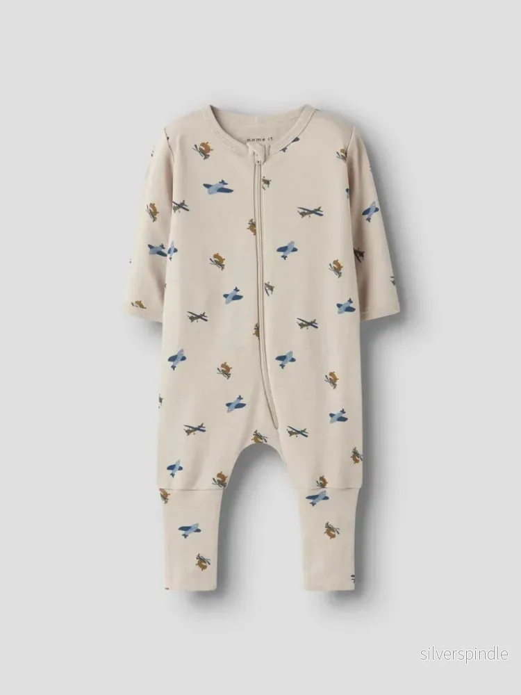 Flygplan pyjamas med vikmudd, fot/utan fot - Bild 2