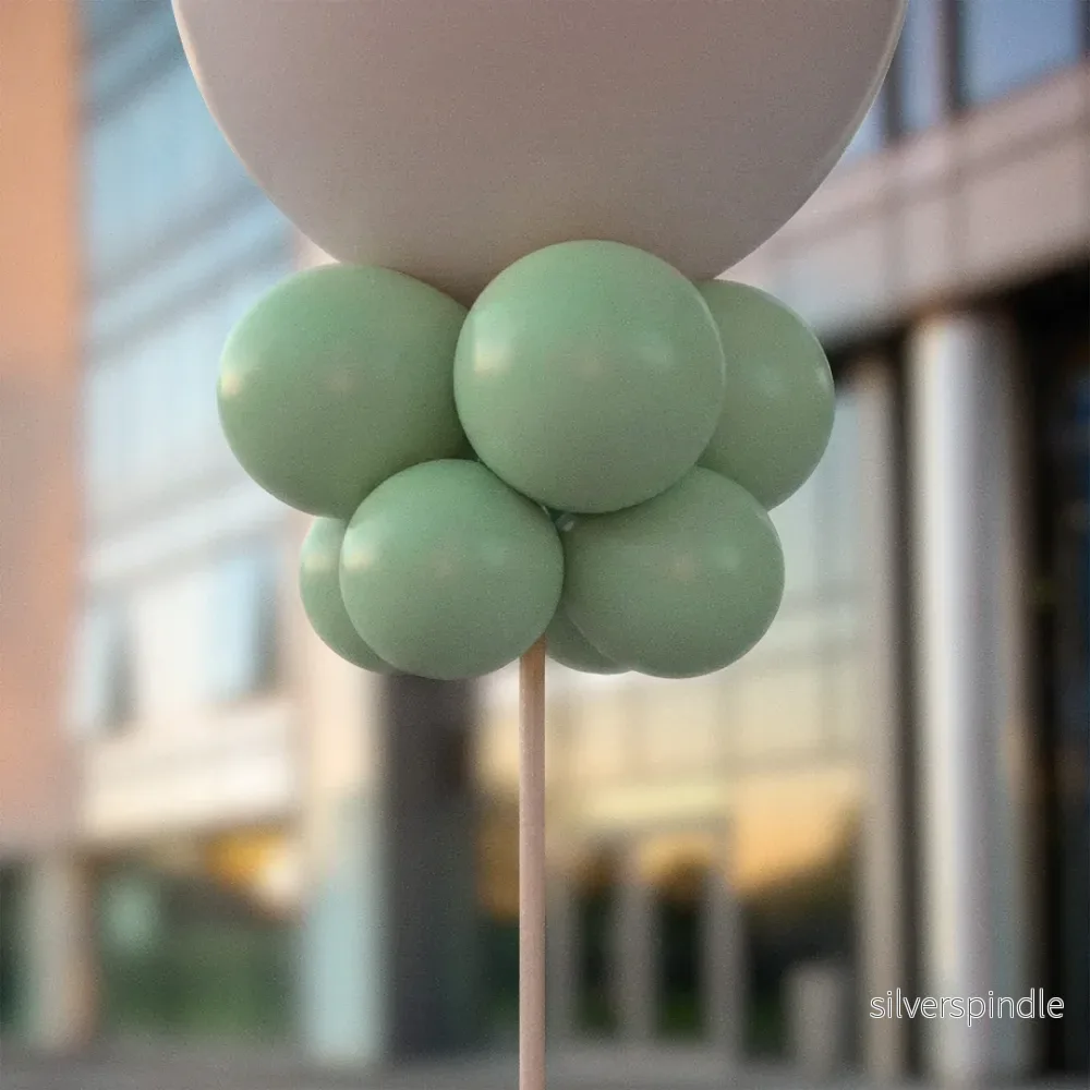 Vintage gröna ballongknippen 28 cm – 10-pack Vintage gröna ballongknippen 28 cm – 10-pack