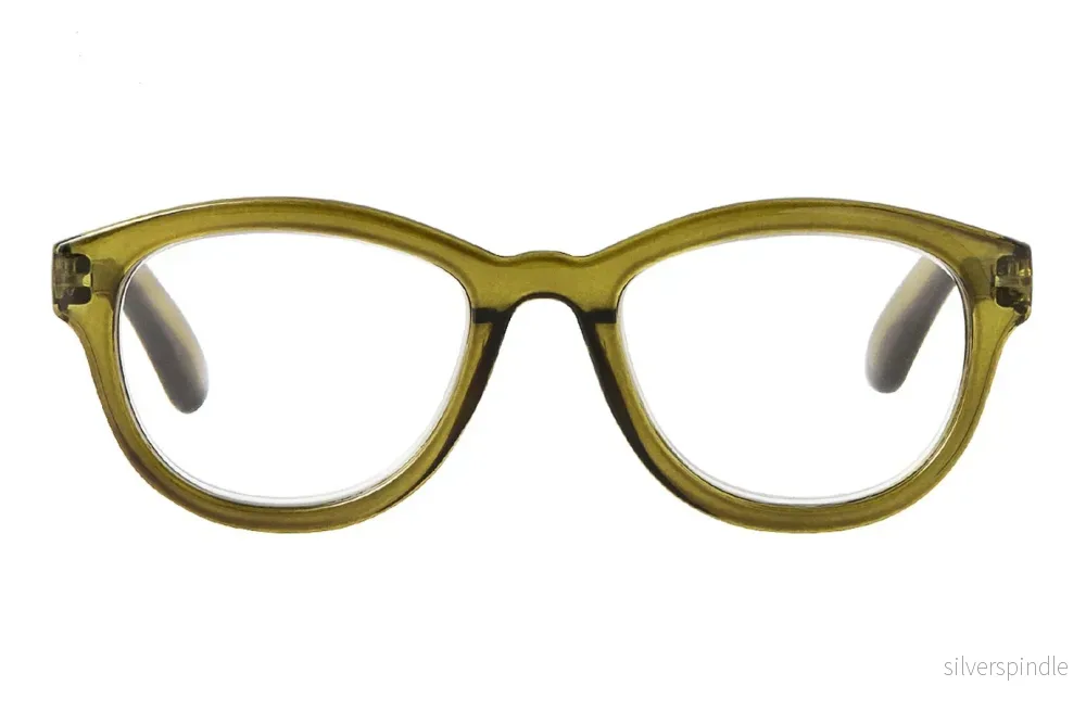 MANDY transp olive Reading Glasses SALE