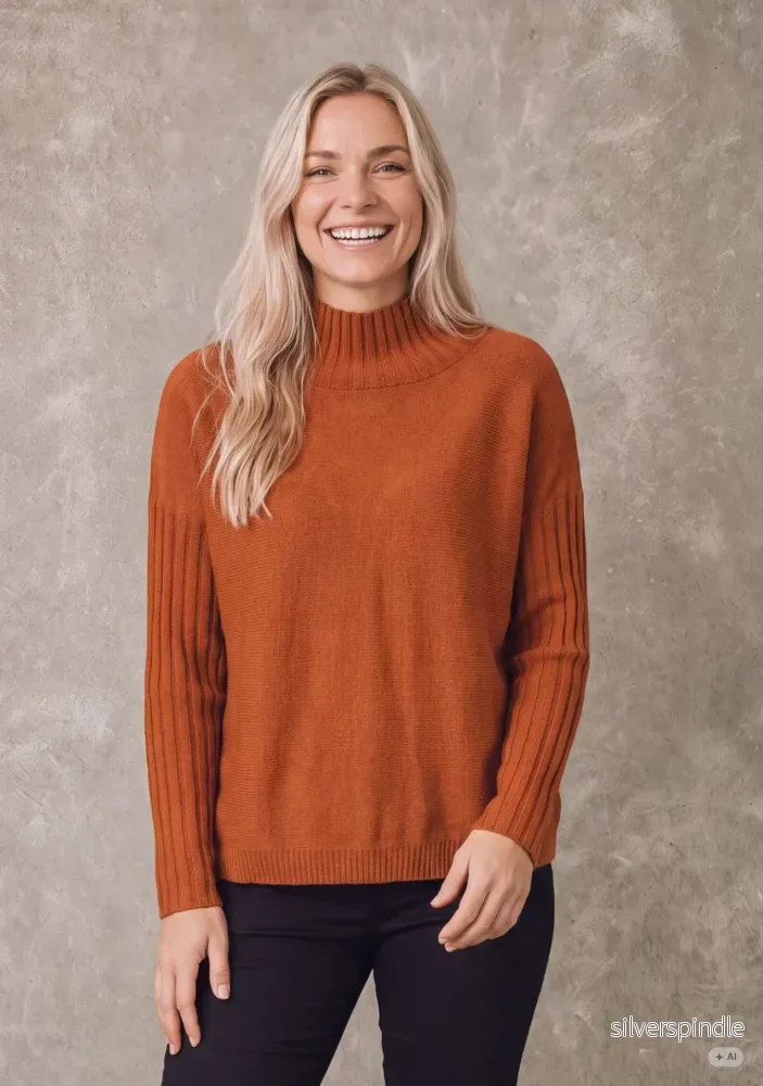 Kaddy Knit Pullover – Autumn Orange Kaddy Knit Pullover – Autumn Orange