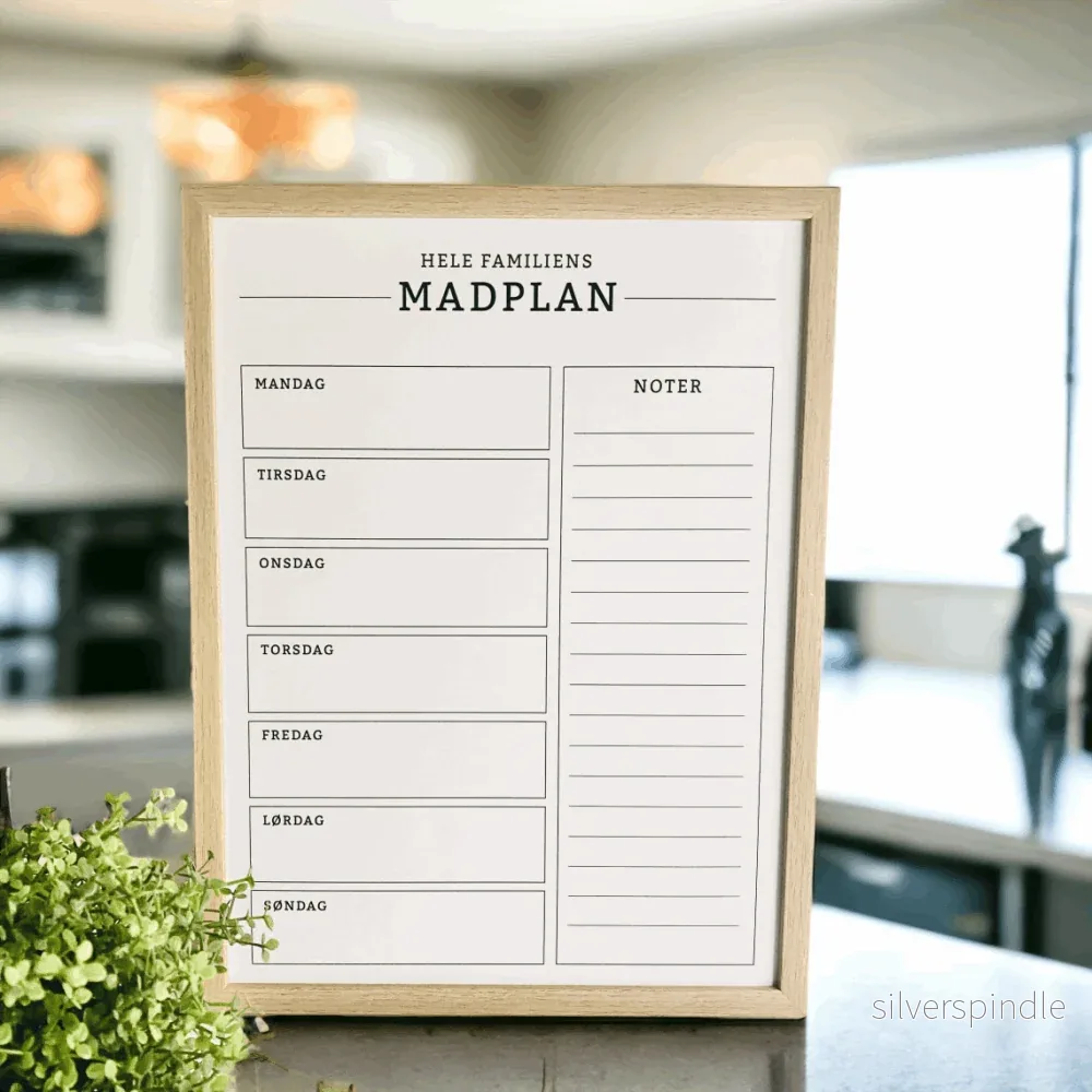 Familjens matplan i ram