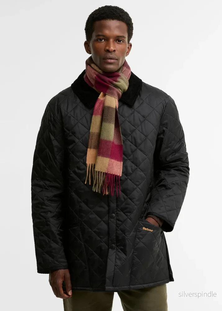 Barbour Large Tattersall Scarf Tawry Port