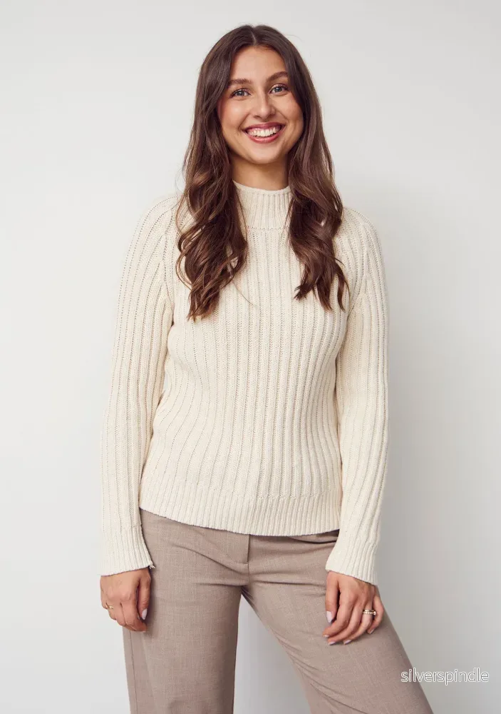 Gwen Highneck Pullover – Broken White Gwen Highneck Pullover – Broken White