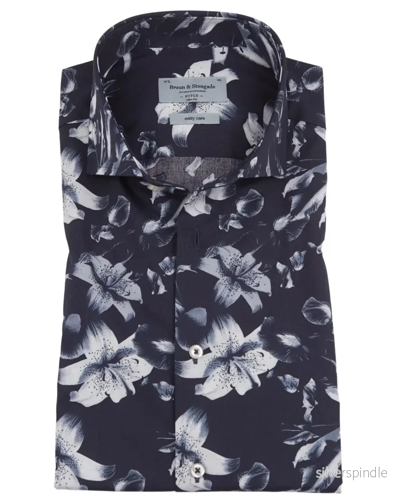 BS Joe Super Slim Fit Skjorta – Navy
