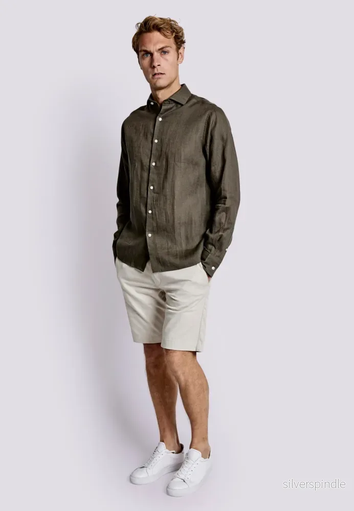 BS Sevilla Casual Slim Fit Skjorta - Army - Bild 2