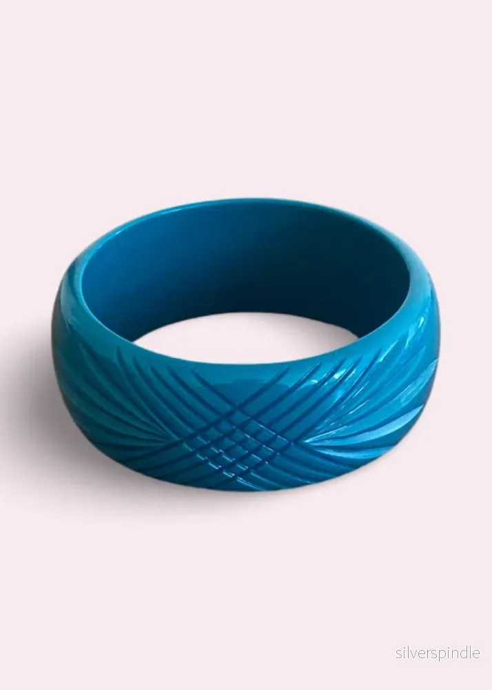 Brett armband i vintagestil - turkos