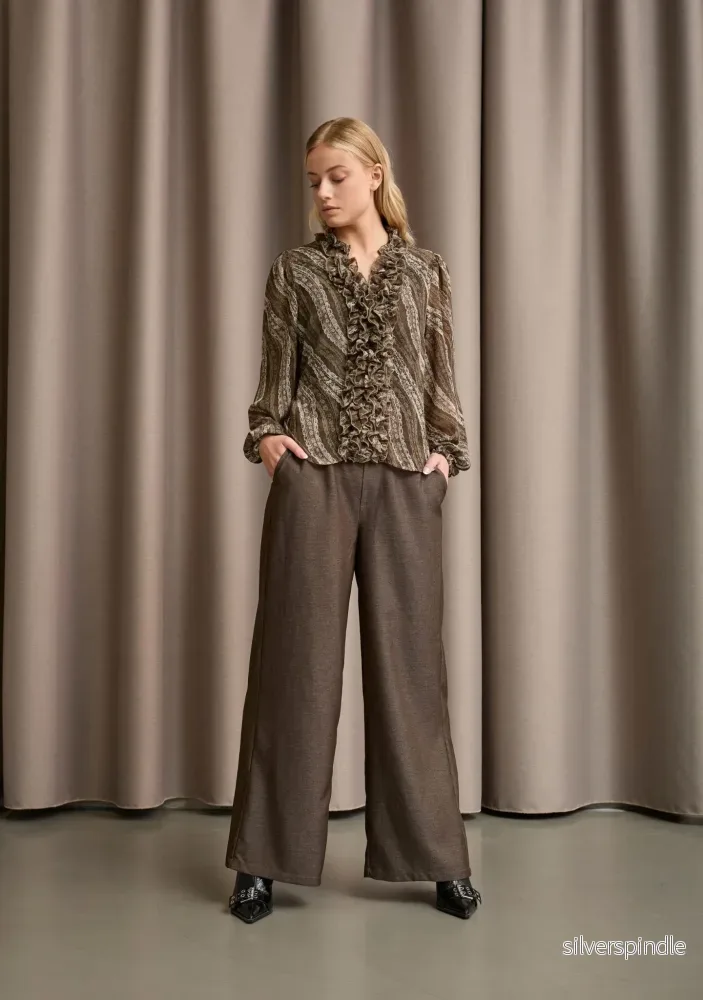 Osa Classic Pant - Brown Melange - Bild 2