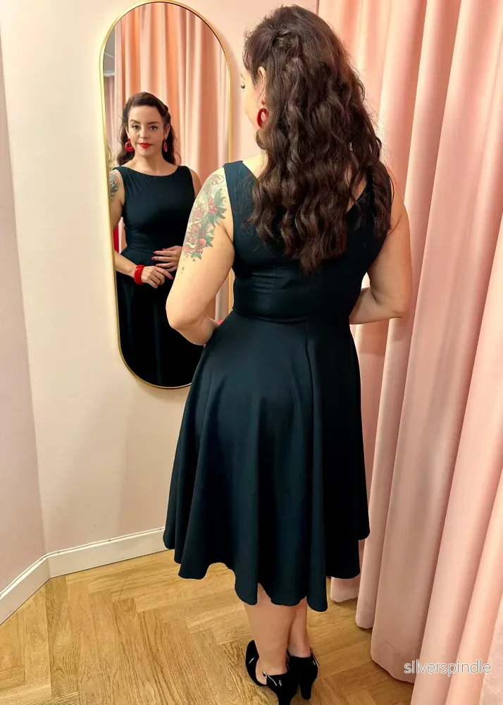 Ruby swingklänning ärmlös - mörkgrön - Bild 2