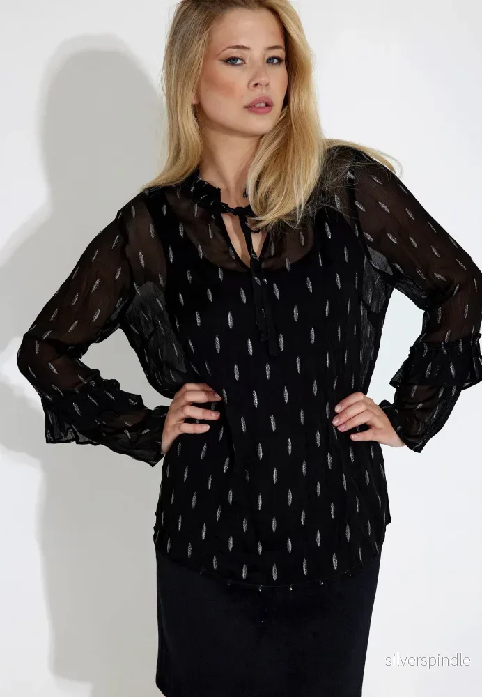 POPPY BLUS - Black