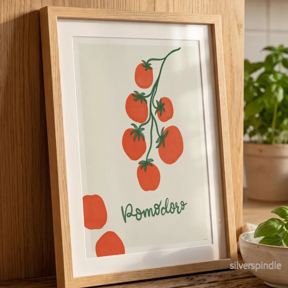 Tomatposter Pomodoro – retro kökskonst