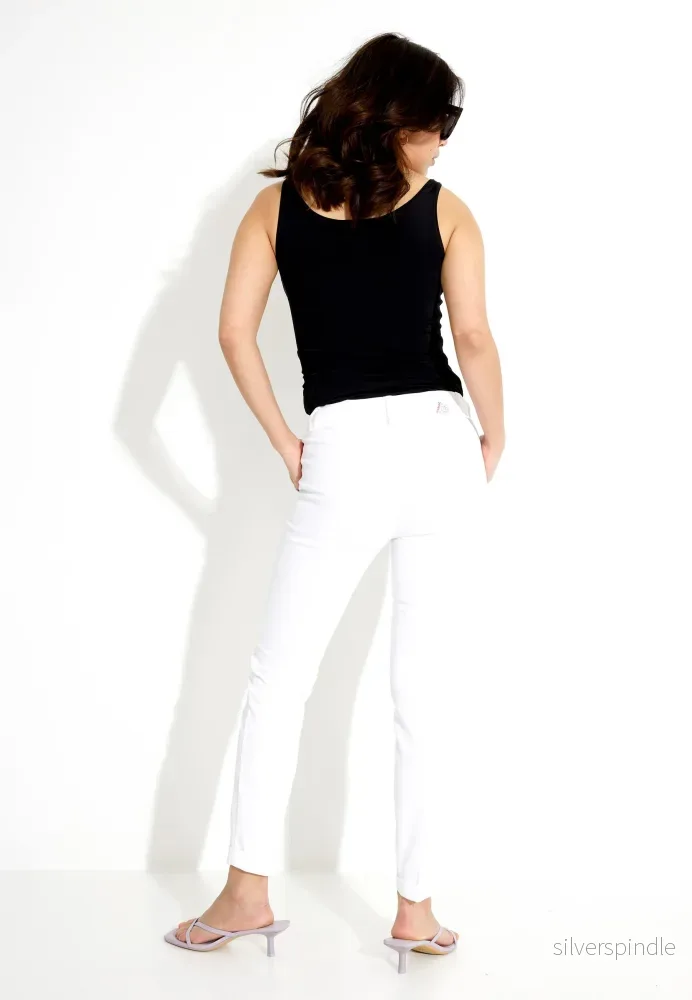 COTTON TROUSERS 03014 - Vit - Bild 2