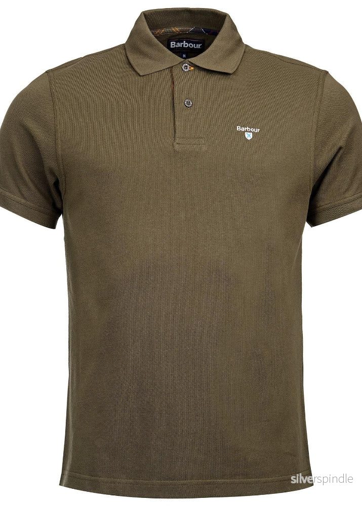 Barbour Tartan Pique Polo Dark Olive - Bild 2