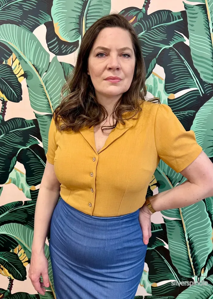 Daisy kortärmad skjorta - ljus ockra - Bild 2