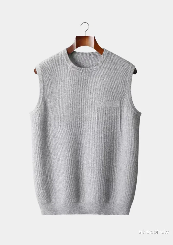 Minimalistisk Herr Väst | Ärmlös Design med Rund Halsringning | Mångsidig Layering för Stil och Komfort Minimalistisk Herr Väst | Ärmlös Design med Rund Halsringning | Mångsidig Layering för Stil och Komfort
