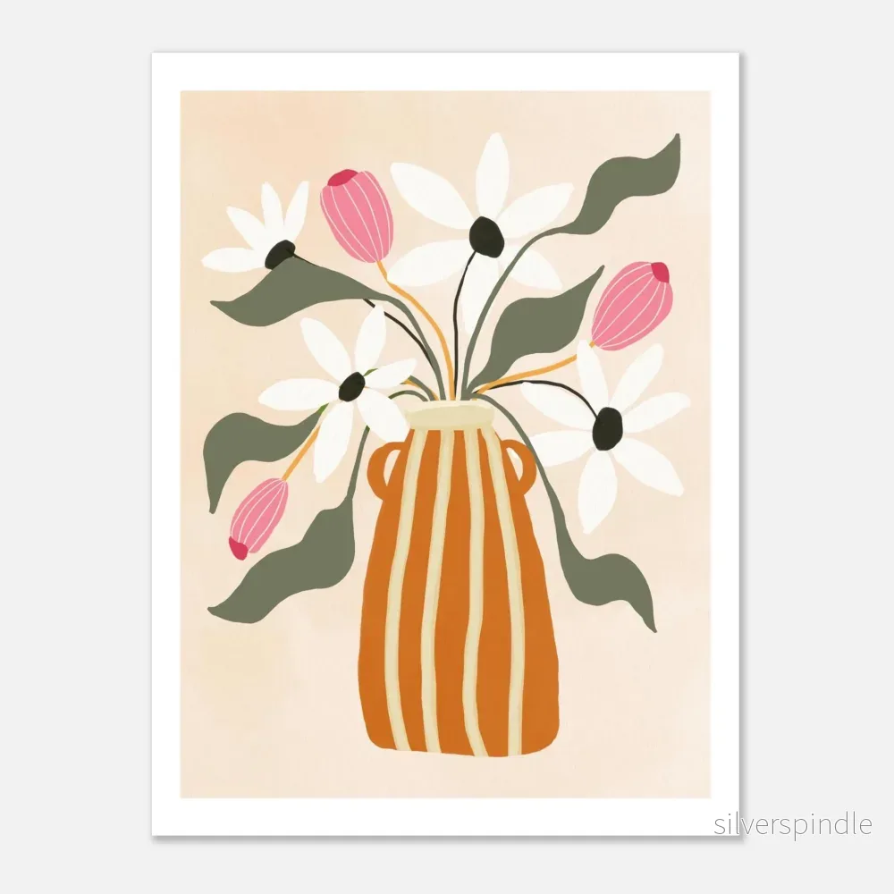 Gouacheposter Vas med Blommor - Bild 2