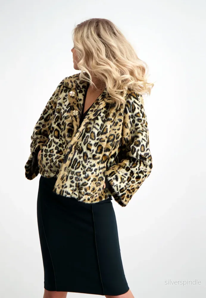 IBI FAUX FUR JACKET - Leopard - Bild 2
