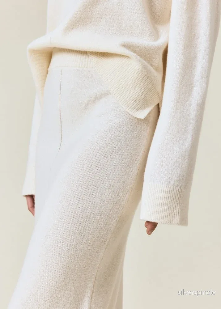 Lexington Soft Knitted Skirt Offwhite/Melange - Bild 3