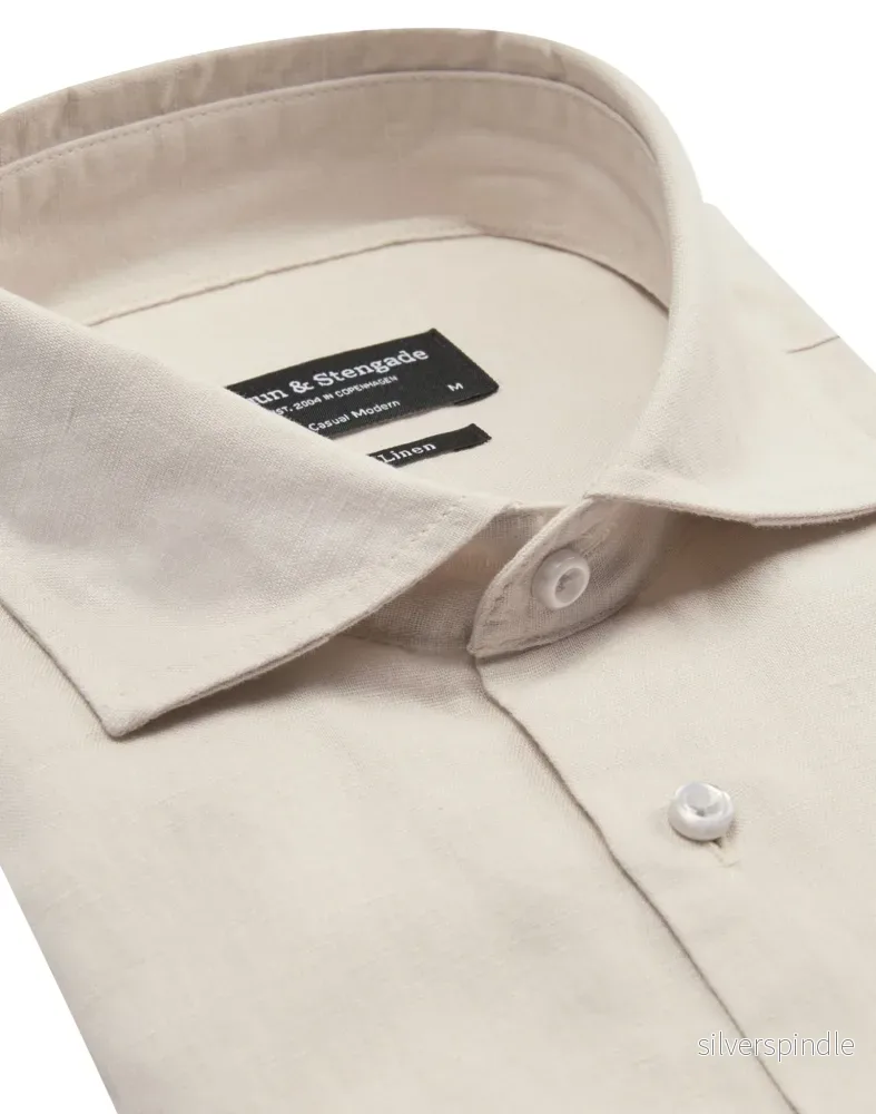 BS Daniel Casual Modern Fit Skjorta - Sand - Bild 2
