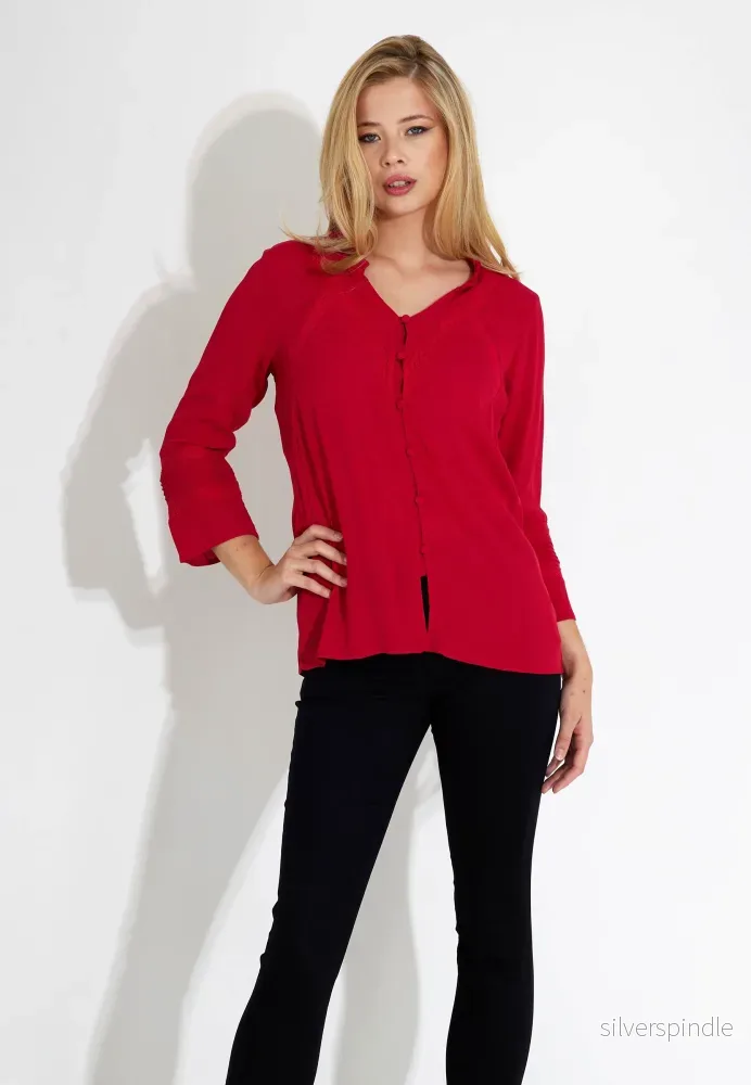 JULIA BLUS - Deep red - Bild 3