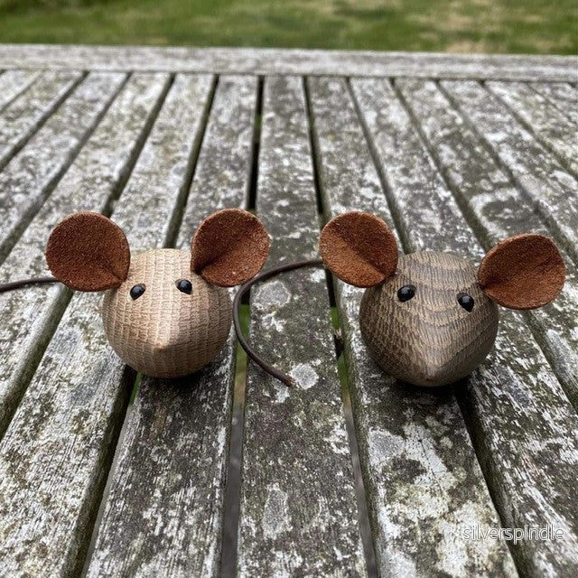 Handgjorda träfigurer, möss - Bild 2