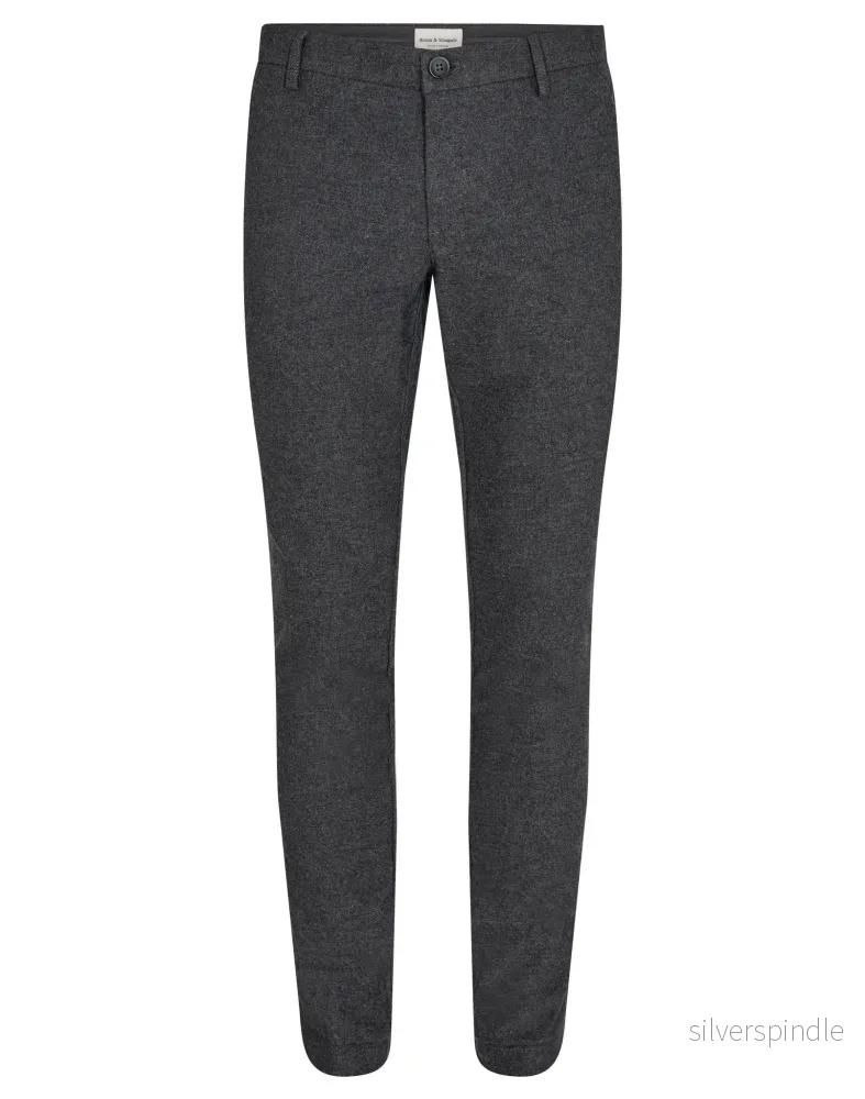 BS Osvald Slim Fit Chinos – Dark Grey