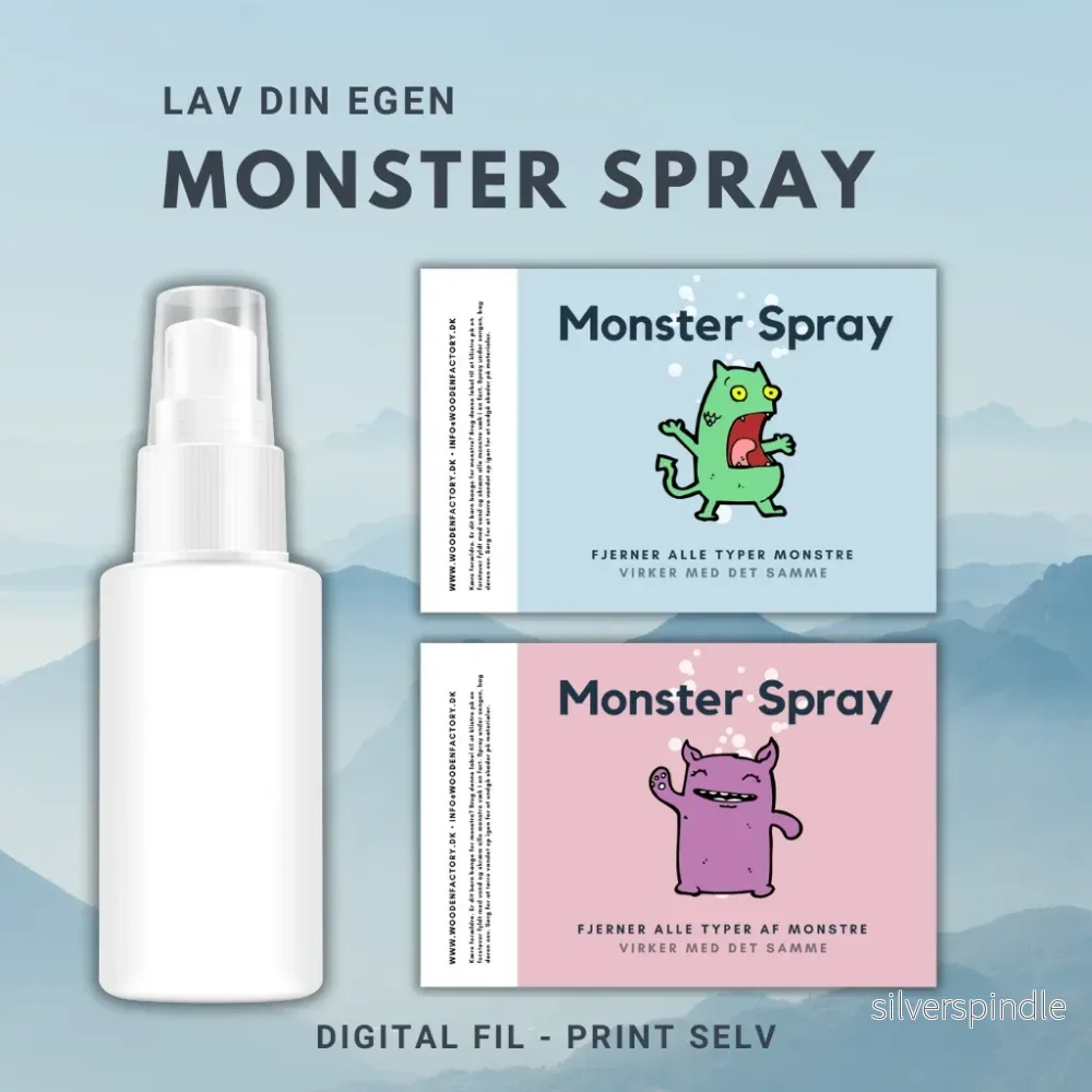 Monster Spray-etikett - Digital fil