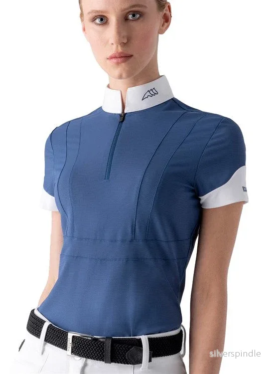 Equiline Colid Short Sleeve Show Shirt Indigo Blue Equiline Colid Short Sleeve Show Shirt Indigo Blue