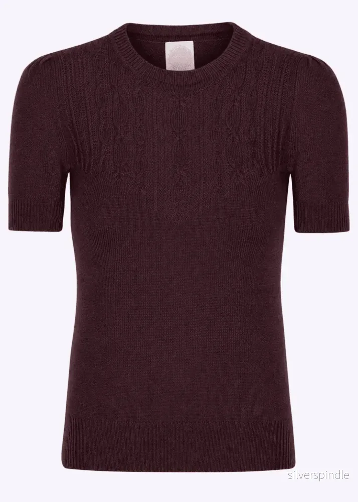 The Sweater Girl's Staple Sweater - Plommon