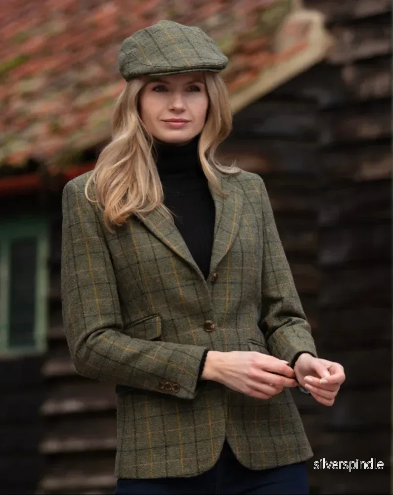 Walker & Hawkes Mayland-tweedkavaj dam Navy Stripe