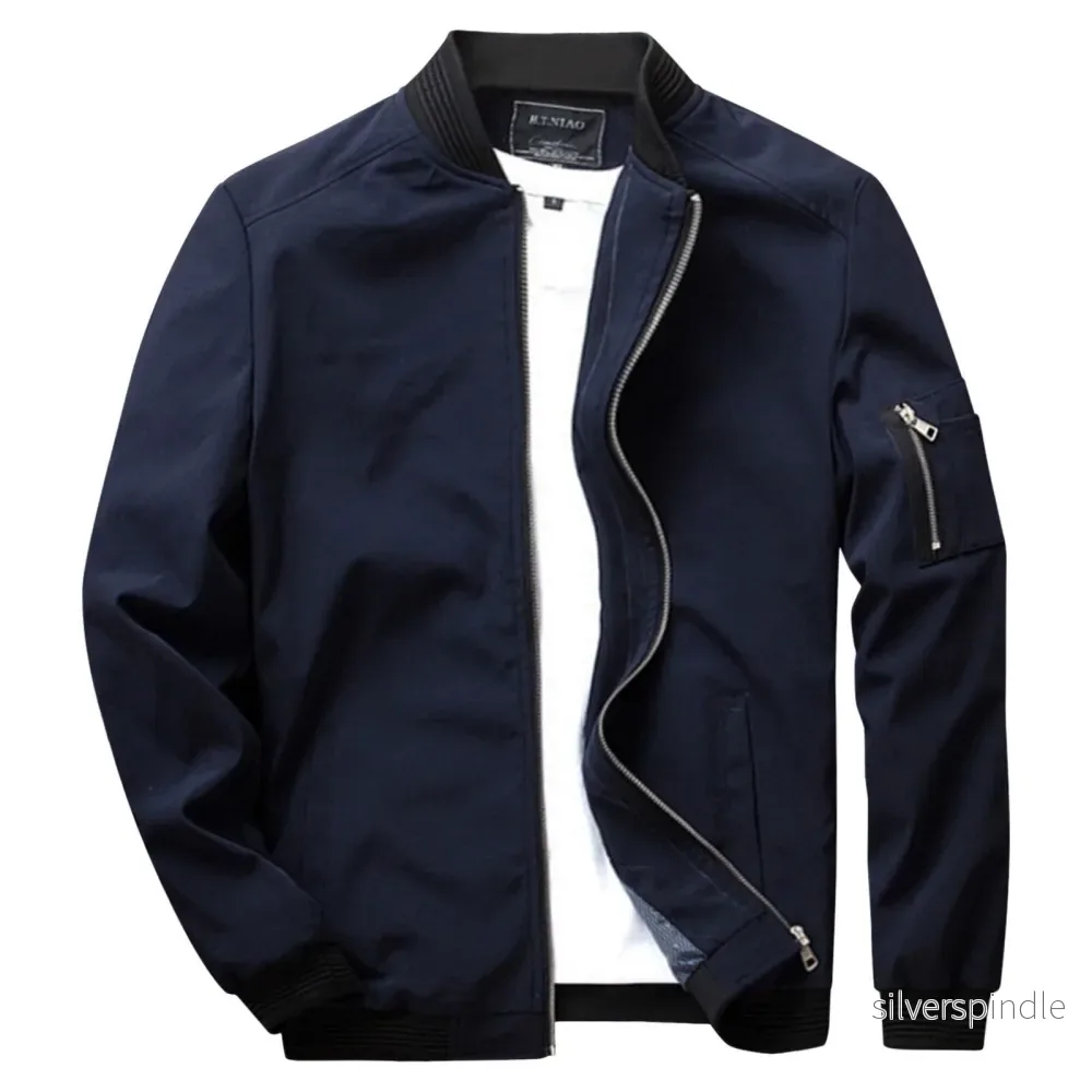Klassisk Bomberjacka för Män med Vattentålig Design | Modern Stil och Funktionella Fickor för Komfort och Skydd - Bild 3