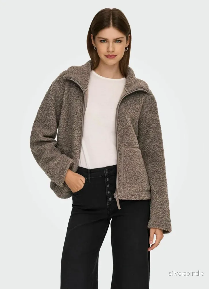 MEGHAN TEDDY JACKET WALNUT MEGHAN TEDDY JACKET WALNUT