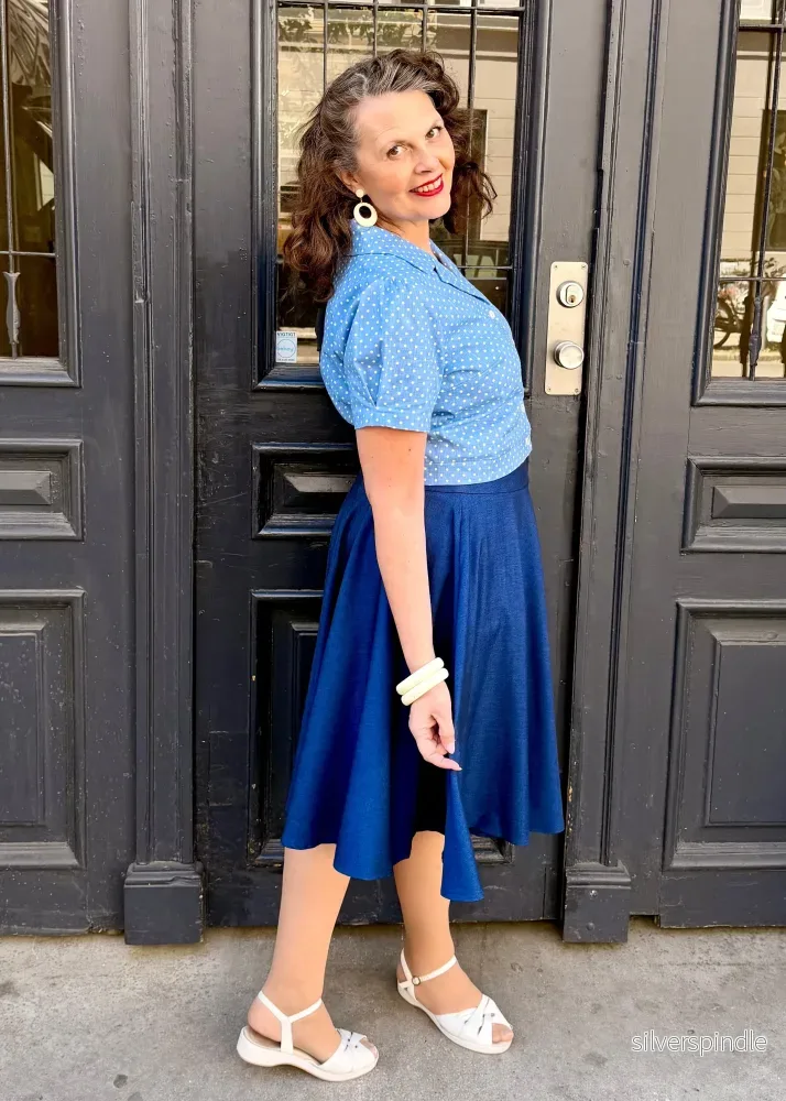 1950-tals swingkjol - denimlook - Bild 3