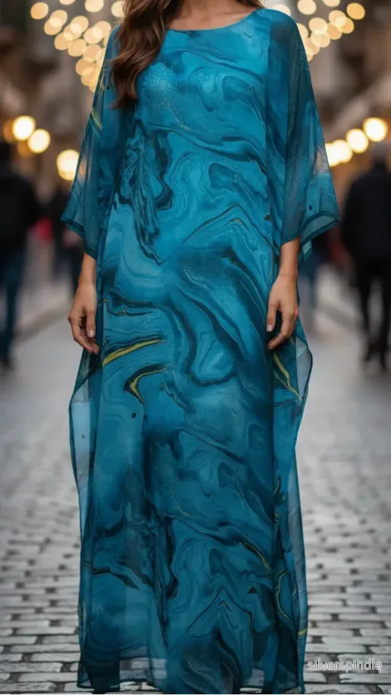 Laura | Elegant Lång Chiffongklänning för Bröllop och Fest - Bild 2