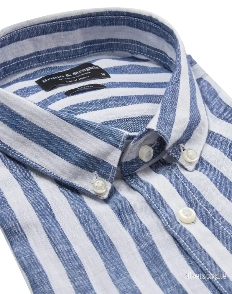BS Esteban Casual Modern Fit Skjorta - Blue/White - Bild 2